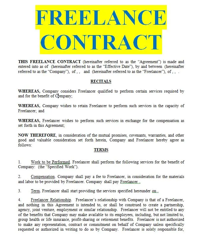 Freelancer Agreement