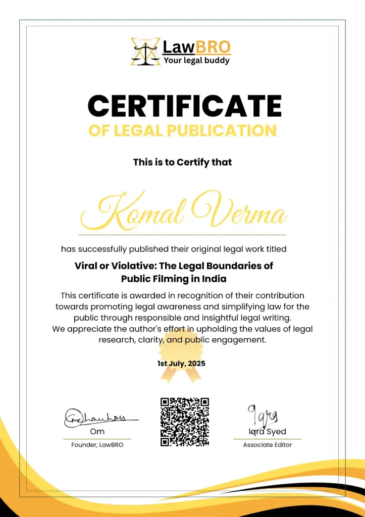 Token - Publication Certificate