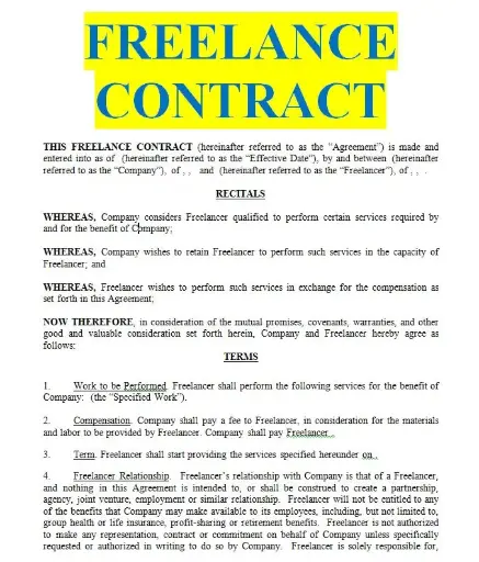 Freelancer Agreement